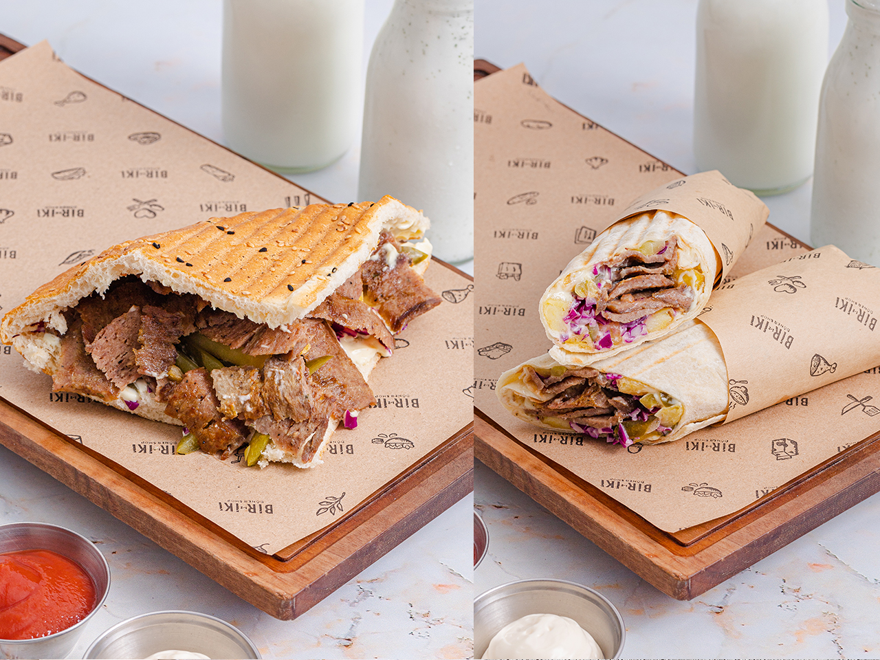 BİR-İKİ Alman Şaurması (Ət)